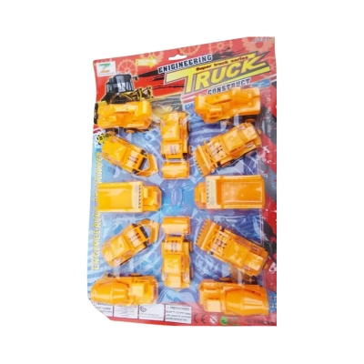 Picture of 12 pcs Truck Toy set - Plastic Material Yellow