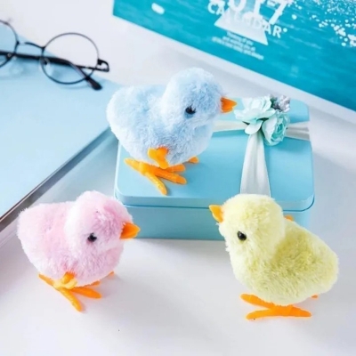 Picture of Easter Chick Wind Up Jumping Chicken Bunny Novelty Toys for Kids