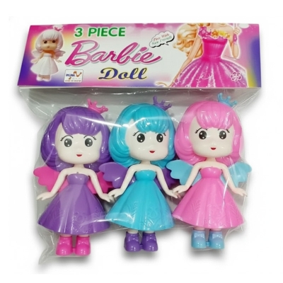 Picture of 3 piece barbie Doll set play with new friend toy Multicolor