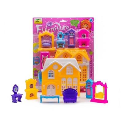 Picture of Dream House Happy Family Housewares Play Set For Kids - Doll