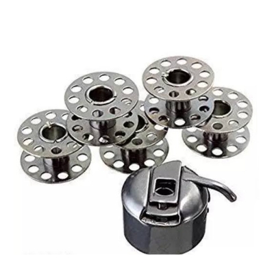 Picture of Sewing Machine Bobbin Case and 5 Bobbins tools Silver