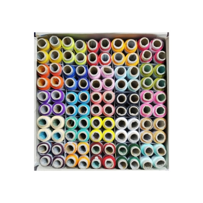 Picture of Sewing Thread Box 25 colors 100 tubes