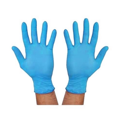 Picture of 5 Pair Surgical Hand Gloves Blue Color Powder Free Examination Nitrile Gloves