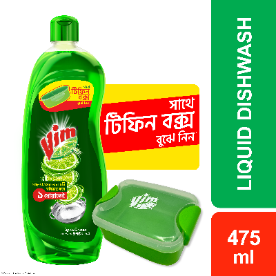 Picture of Vim Liquid Dishwash 475ml (Tiffin Box Free)