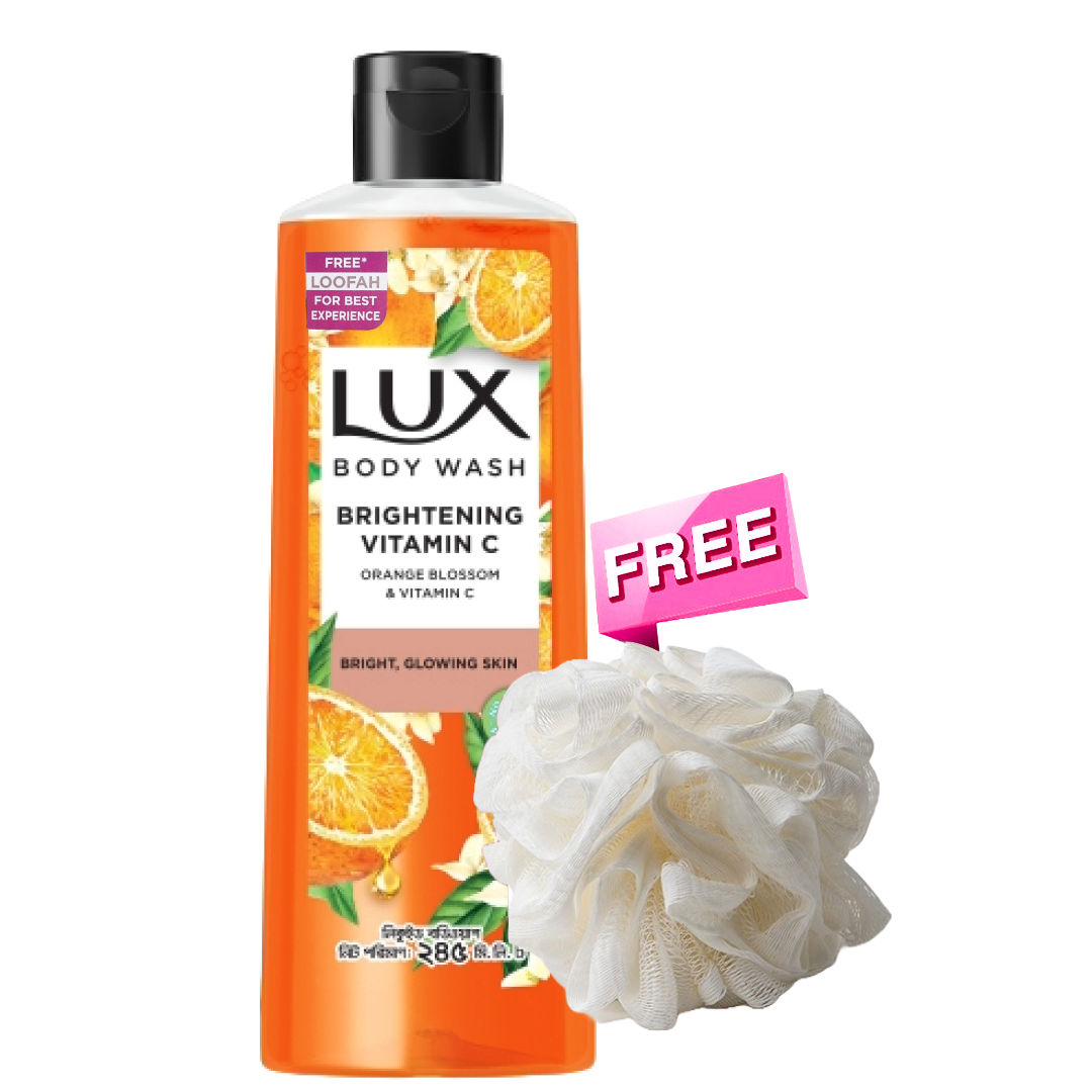Picture of Lux Body Wash Orange Blossom & Vitamin C 245ml (Free Loofah)