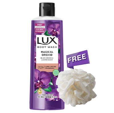 Picture of Lux Body Wash Black Orchid Scent & Juniper Oil 245ml (Free Loofah)