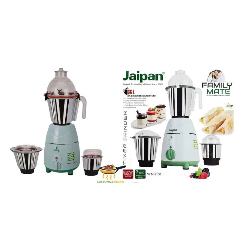 Picture of Jaipan Family Mate 1000-Watts Blender 3 IN 1 Heavy duty Mixer grinder and Blender - Green