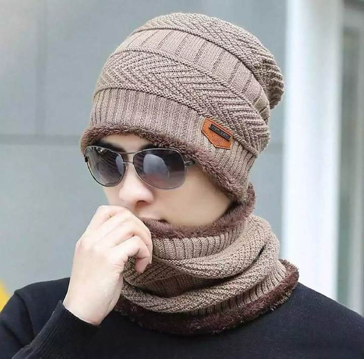 Picture of Neck Warmer Winter Hat Knit Cap Scarf Cap Winter Hats - Cap