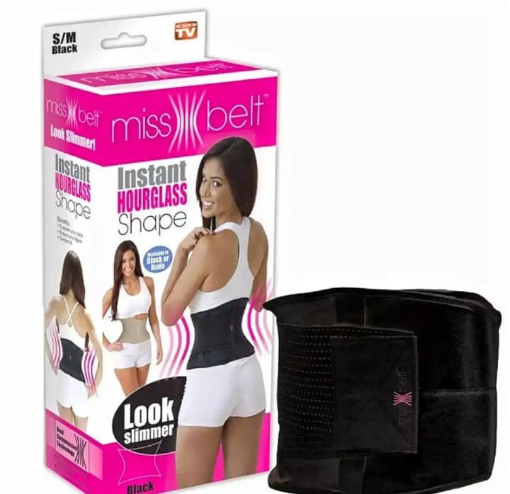 Picture of Miss Belt Instant Waist Adjustable Hourglass Body  Slimming Shaper for Women Hourglass Shape - Black