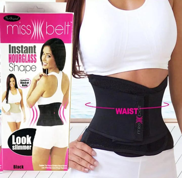 Picture of Miss Belt Instant Waist Adjustable Hourglass Body  Slimming Shaper for Women Hourglass Shape - Black