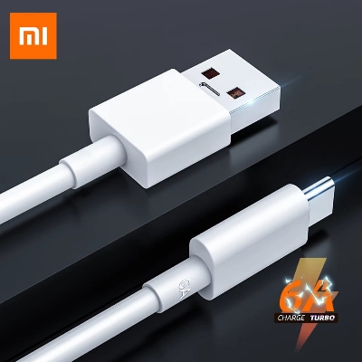 Picture of Xiaomi Type-C 6A 7A 33w 67W 120W Turbo Charger Cable Quick Charging Type C USB Line For Mi 9 10 11 Pro 9Se CC9 Pro Note 10 Lite Redmi K MI 10T Pro 5G 10i Poco X3 Type C Fast Charging Cable 1M Redmi Note 9 10 K30 Ultra POCO M3 Pro 5G Mi 11 Lite- White