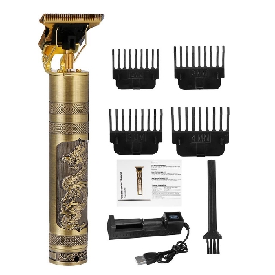 Picture of T9 Vintage USB Rechargeable Hair Trimmer Electric Hair Clipper Haircut Machine For Men