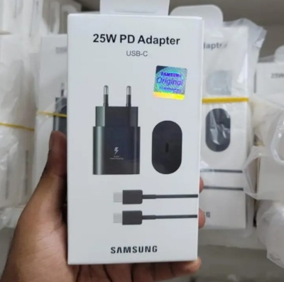 Picture of Samsung 25W Super Fast Orginal Charger Usb Type C Charger Power Adapter For Galaxy Usb-C (2 Pin) - Samsung PD Charger