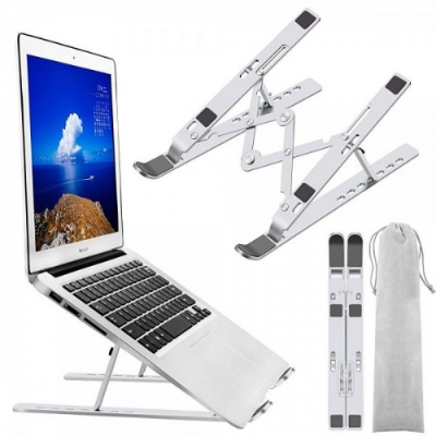Picture of Laptop stand aluminum alloy adjustable multi-angle laptop stand 10-17 inch tablet notebook laptop stand - cloth stand