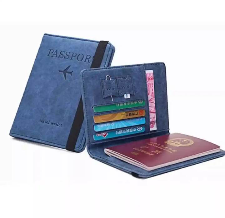 Picture of Multi-Function Passport Cover Holder Dedit or Credit Card Holder Wallet Passport Cover Case