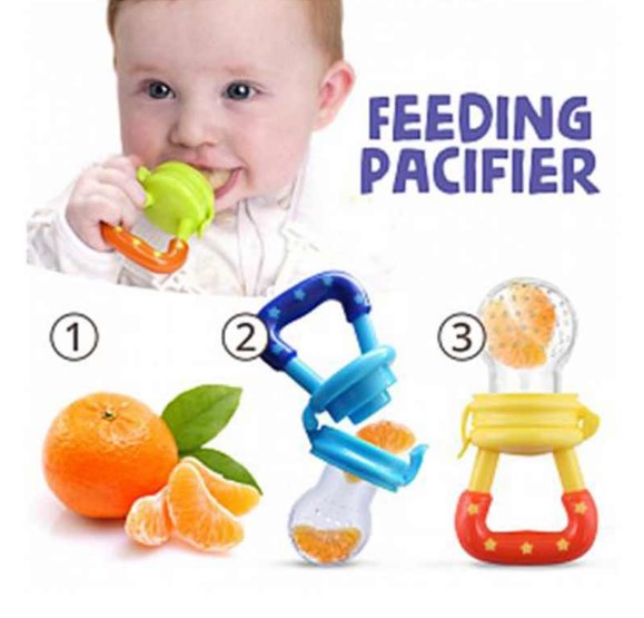 Picture of New Apple Bear Baby Fruit Juicer Pacifeir Chusni Teether