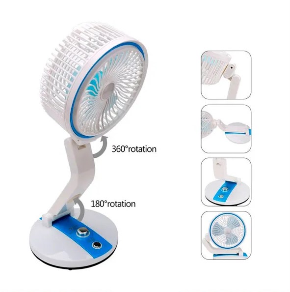 Picture of Rechargeable Folding Table Fan with Led Light