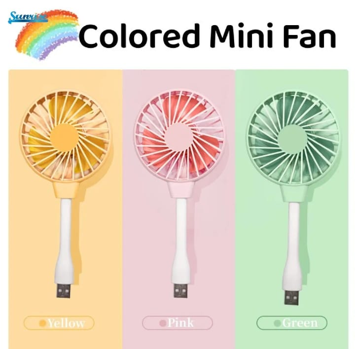 Picture of Small Handheld Fan usb Fan Mini Desktop Office usb  Portable Silent Office Small Fan Outdoor Laptop Computer Power Bank Summer Office Table Fan Rechargeable -Random color