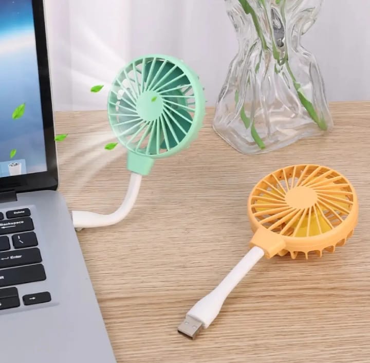 Picture of Small Handheld Fan usb Fan Mini Desktop Office usb  Portable Silent Office Small Fan Outdoor Laptop Computer Power Bank Summer Office Table Fan Rechargeable -Random color
