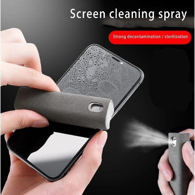 Picture of Screen Cleaner 3-in-1 Touchscreen Mist Cleaner Spray and Microfiber Cloth Built-in Cleaning Solution Portable Reusable Fingerprint-Proof Spray Bottle for Phone Laptop iPad TV Monitor Car Screen