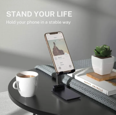 Picture of Universal Ergonomic Collapsible Adjustable Mobile Stand Desktop Tablet Mobile Phone Holder