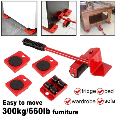 Picture of Professional Furniture Transport Lifter tool Set Heavy Stuffs Moving Hand Tools Set Wheel Bar Mover Device