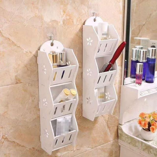 Picture of Storage Rack Shelf  3 Layers Wall Hanging Organizer For Bathroom Cosmetics Makeup Storage Rack