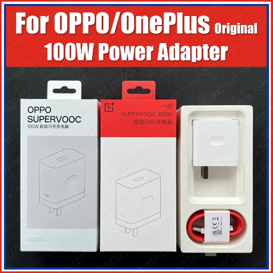 Picture of Original OPPO 100W VCBAUACH Dual Port SuperVOOC Charger USB A Type C Fast Charge Power Adapter For OPPO X6 X5 Reno 10 Pro