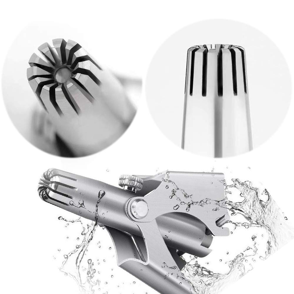 Picture of Nose Hair Trimmer Stainless Steel Manual Nose cutter & Beard Oil Combo Offer