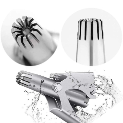 Picture of Nose Hair Trimmer Stainless Steel Manual Nose cutter & Beard Oil Combo Offer