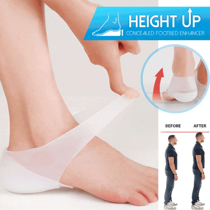 Picture of Heel Anti Crack Vented Moisturizing Silicone Heel Socks for Swelling, Pain Relief, Foot Care Ankle Support Pad-2 Pcs