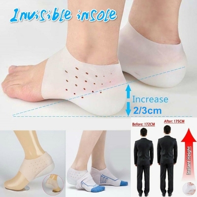 Picture of Heel Anti Crack Vented Moisturizing Silicone Heel Socks for Swelling, Pain Relief, Foot Care Ankle Support Pad-2 Pcs
