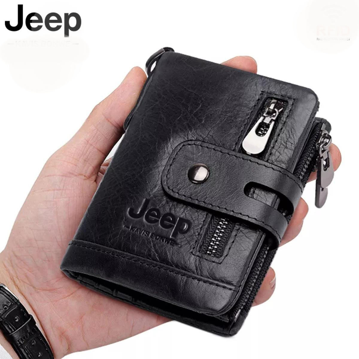 Picture of Jeep Long High quality High Capacity Artificial Leather Wallet For Men And Woman