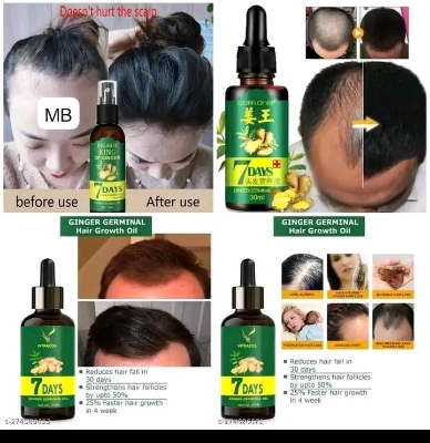 Picture of Organic Ginger Oil China Ginger Hair Growth Serum Sprayer Fast Hair Growth Dense Regrowth Ginger Serum Oil Natural Hair Growth Accelerator For Stronger