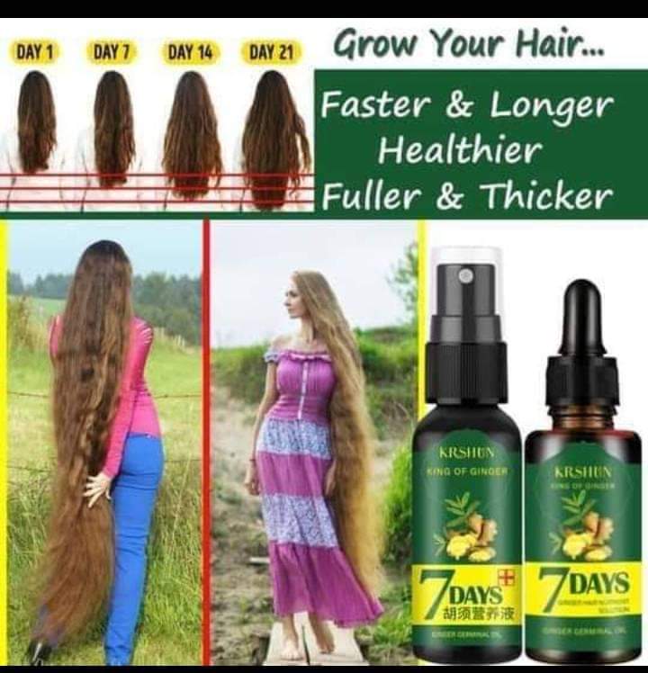 Picture of Organic Ginger Oil China Ginger Hair Growth Serum Sprayer Fast Hair Growth Dense Regrowth Ginger Serum Oil Natural Hair Growth Accelerator For Stronger