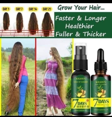 Picture of Organic Ginger Oil China Ginger Hair Growth Serum Sprayer Fast Hair Growth Dense Regrowth Ginger Serum Oil Natural Hair Growth Accelerator For Stronger