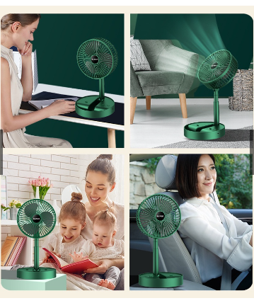 Picture of Usb Foldable Rechargeable Telescopic Mini Desktop Air Fan 3 In 1 Camping Portable Battery Fan
