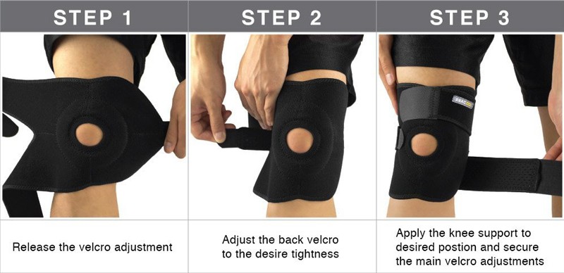 Picture of Knee Cap Support Belt Brace for Knee Pain Relief Open Patella Women and Men Knee Support