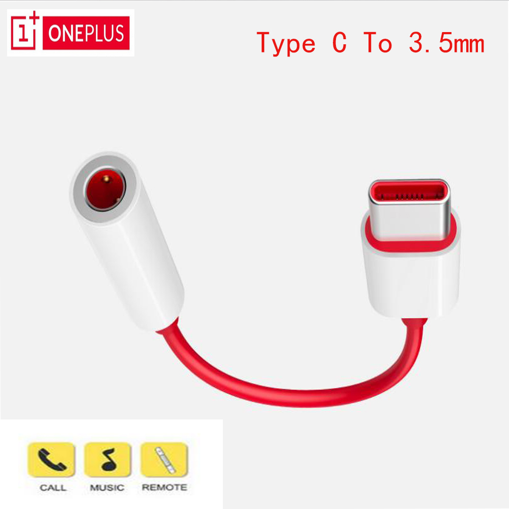 Picture of OnePlus Type-C To 3.5mm Audio Adapter Dongle .One Plus USB Type C Converter Cable To 3.5 mm Earphone Jack Adapter.