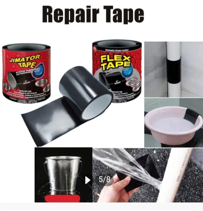 Picture of Flex Tape Strong Rubberized Waterproof Tape Pipe Repair Strong Waterproof Glue