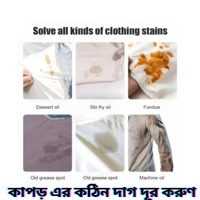 Picture of Fabric Stain Remover For Clothes | Instant Spot Cleaner | All-purpose Professional Level Spray | Blood, Tea, Coffee, Makeup, Sweat & More| Safe On Skin & Washable Fabrics