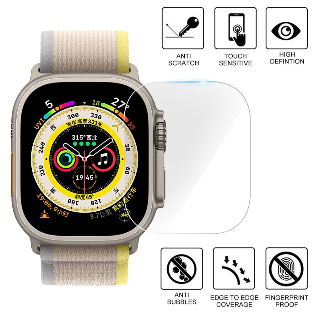 Picture of Apple Watch Ultra 49mm Display T900, T800, S8 Plus Ultra, HW8, DT8, S8 Max, H10 DT8 49mm Ultra Smart Watch Full Coverage Screen Protector