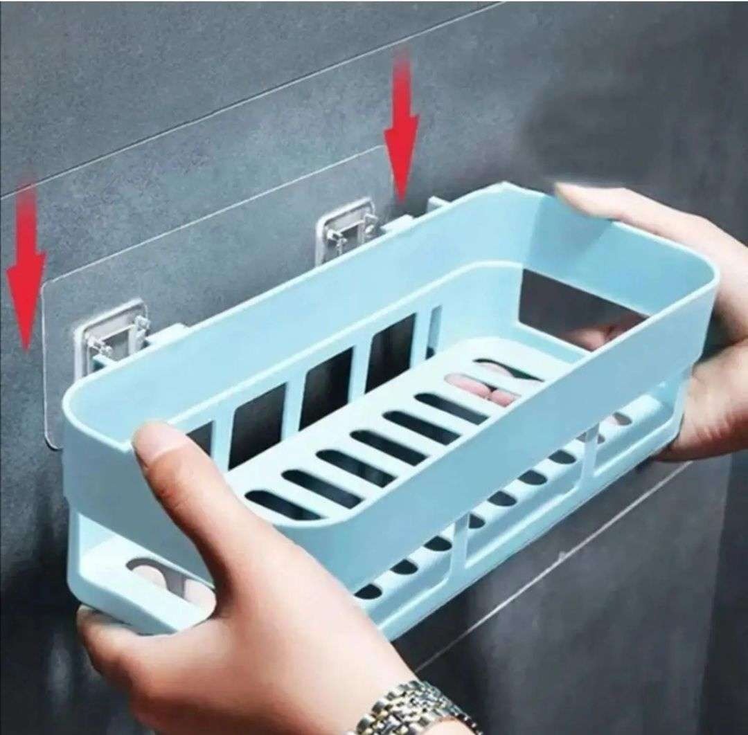 Picture of 1pic Bathroom Storage Rack Kitchen Organizer Shelf Black Shelves Corner Frame Iron Shower Punch Free Mounted Caddy Rack