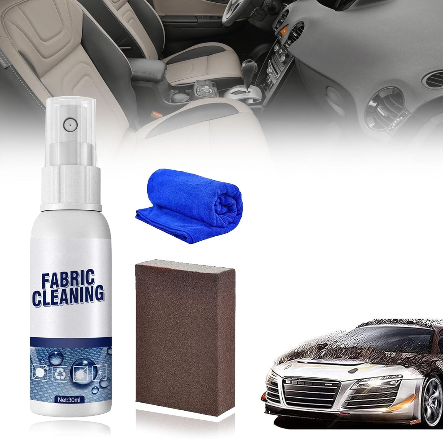 Picture of Car Fabric Foam Cleaner Car Interior Fabric Cleaning Agent Multi-purpose Cleaning Agent Spray For Auto Roof Dash Cleaning