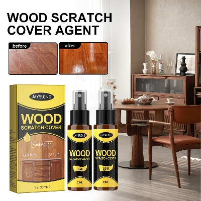 Picture of Furniture Polishing Beeswax Spray Wooden Floor Cleaning Maintenance Wood Table Shiny Wear Resistant Mul Wood Scratch RepairEzy – (Clear) - Scratched Wood Repair - Hardwood Floor Touch Up - Furniture Scratch Remover - Glossy, Ultra Strong Clear Filler 2pic