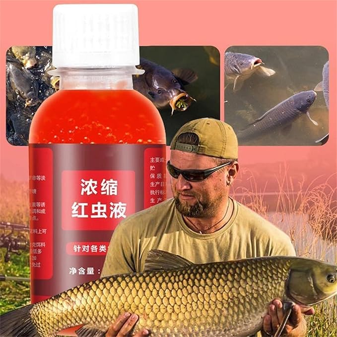 Picture of Fish Bait Liquid Attractant High Concentration Red Worm Fish Bait Attractant Enhancer Flavoured Fishing Bait Additive Fishing