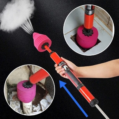 Picture of New Manual Multifunctional High Pressure Drain Buster Home Sink Clog Remover Cleaning Tool Toilet Plunger Suction Pump