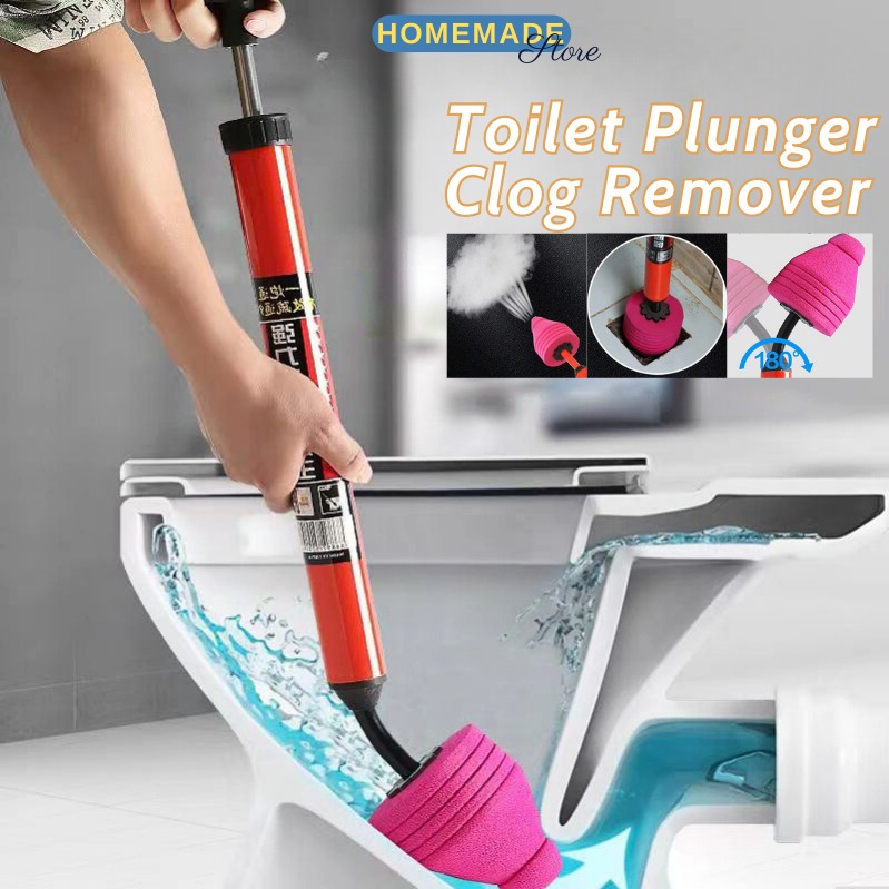 Picture of New Manual Multifunctional High Pressure Drain Buster Home Sink Clog Remover Cleaning Tool Toilet Plunger Suction Pump