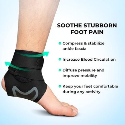 Picture of Adjustable Drop Foot Brace Foot Up AFO Brace Unisex Fits for Right/Left Foot Orthosis Ankle Brace Support, Improve Walking Gait