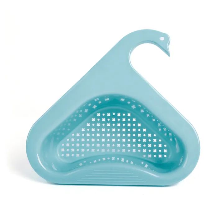 Picture of Multi-Functional Hanging Filtering Draining Rack | Sink Strainer Basket Triangular,Swan Drain Basket,Kitchen Triangle Sink Filter Corner Food Strainer For Kitchen Bathroom